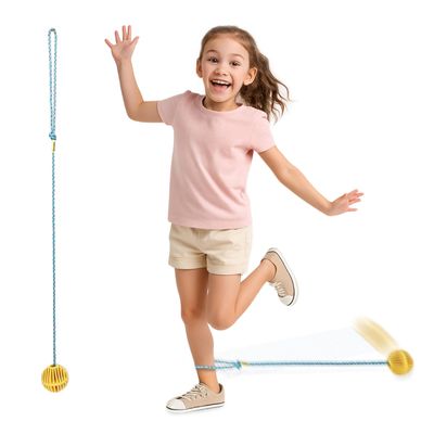 Just Jump It Original Retro Ankle Skipper Skip Ball Jumping and Skipping Toy for Exercise and Agility for Ages 4 and Up - Yellow