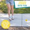 Just Jump It Original Retro Ankle Skipper Skip Ball Jumping and Skipping Toy for Exercise and Agility for Ages 4 and Up - Yellow view 2