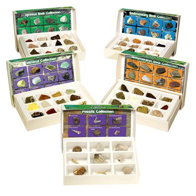 Educational Insights Complete Rock, Mineral, & Fossil Collection - Educational Science Kits for Kids, Classroom Rock Collection, Geology Kit, STEM Sets and Gifts for Boys and Girls Ages 8+