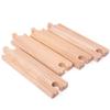 Bigjigs Rail Long Straights (Pack of 4) - Other Major Wooden Rail Brands are Compatible view 3
