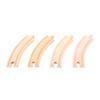 Bigjigs Rail Long Curves (Pack of 4) - Other Major Wooden Rail Brands are Compatible view 1