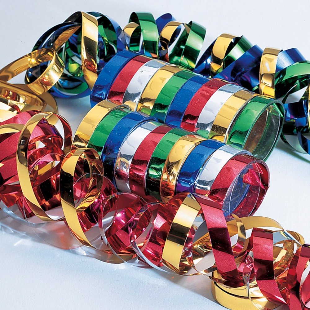12' Multi Color Metallic Streamer (1 Roll)