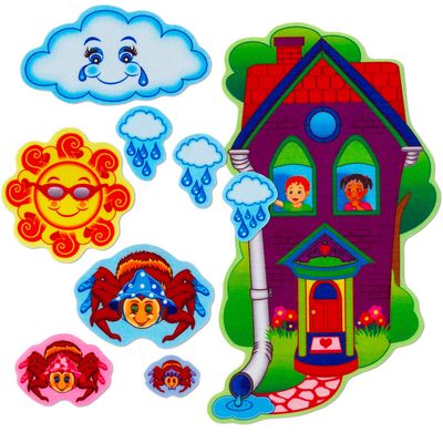 Little Folk Visuals Eency Weency Spider Precut Felt Pieces, 9 Pieces Set