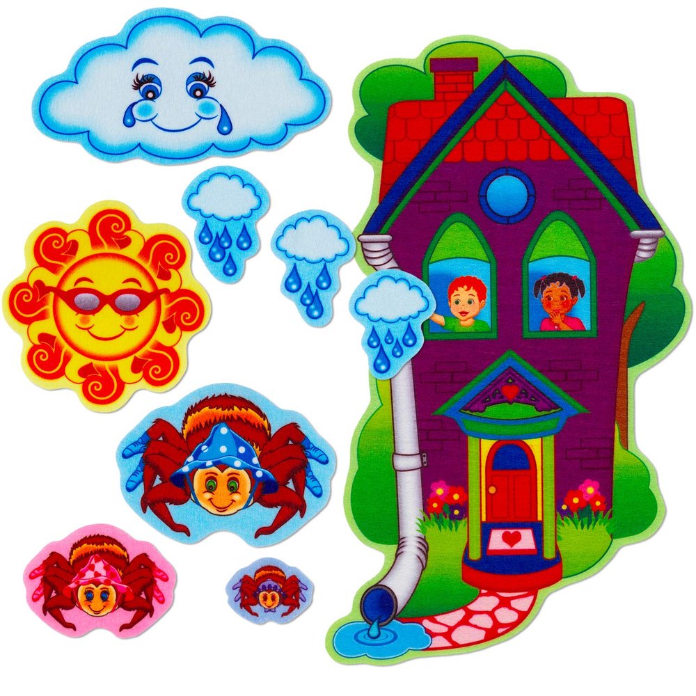 Little Folk Visuals Eency Weency Spider Precut Felt Pieces, 9 Pieces Set