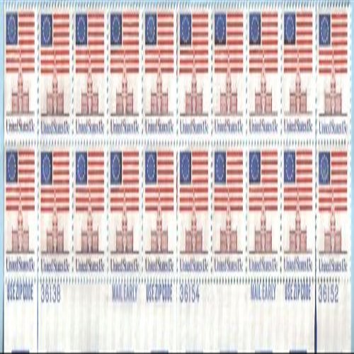 1975 Flag Over Independence Hall #1622 Plate Block of 20 x 13 Cents US Postage Stamps