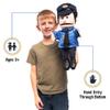 14" Policeman, Peach Male, Hand Puppet view 2