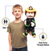 14" Fireman, Peach Male, Hand Puppet view 2