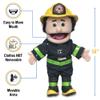 14" Fireman, Peach Male, Hand Puppet view 3