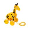 BRIO 30200 Infant & Toddler - Pull Along Giraffe Wood Baby Toy with Bobbing Head for Kids Ages 1 and up, Yellow/Brown view 1