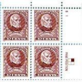 1995 JAMES POLK #2587 Plate Block of 4 x 32 cents US Postage Stamps