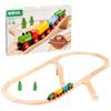 BRIO Classic 65th Anniversary Wooden Train Set - 32-Piece FSC-Certified Wood Train Set - Includes Wooden Trains, Wagons, Bridge & Tracks - Compatible Classic - Kids Ages 2 & Up view 1