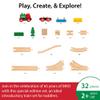 BRIO Classic 65th Anniversary Wooden Train Set - 32-Piece FSC-Certified Wood Train Set - Includes Wooden Trains, Wagons, Bridge & Tracks - Compatible Classic - Kids Ages 2 & Up view 2