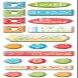Creative Imaginations - Narratives by Karen Russell - Mini Epoxy Stickers - Antique Medley