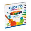 GIOTTO Turbo Color Fibre Tip Pen, Multi-Colour, 12 Colours view 1