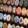 4 Rows Challenge Coin Casino Chip Display Rack Holder Stand -Oak view 3