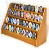 4 Rows Challenge Coin Casino Chip Display Rack Holder Stand -Oak view 4