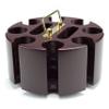 200 ct. Rotating Poker Chip Carousel | 8 Denomination Clay Chip Storage for Blackjack, Las Vegas Craps, Texas Hold'em, and Omaha, Plus Two-Deck Playing Card Holders | Casino Game & Gambling Accessory view 1