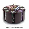 200 ct. Rotating Poker Chip Carousel | 8 Denomination Clay Chip Storage for Blackjack, Las Vegas Craps, Texas Hold'em, and Omaha, Plus Two-Deck Playing Card Holders | Casino Game & Gambling Accessory view 2