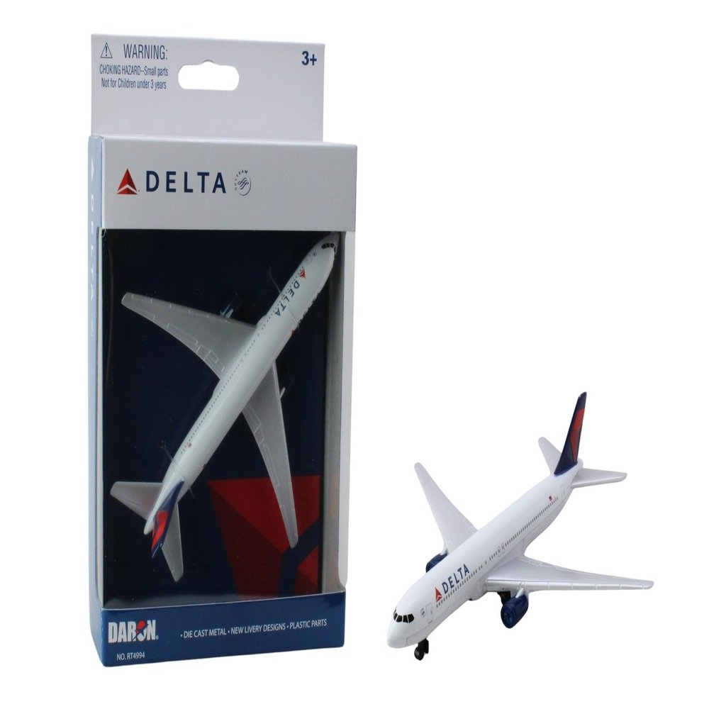 Daron Toy Airplane Delta Air Lines Die-Cast Metal Model Airplane Toy with Plastic Parts for Kids Ages 3+