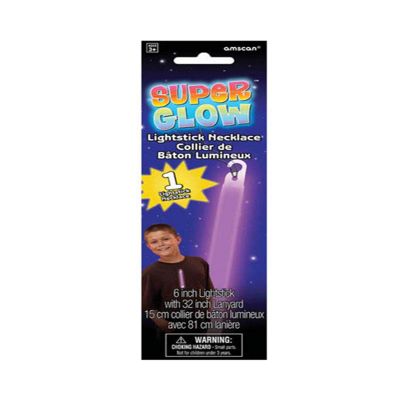 Amscan 311006.14 Purple Super Glow Stick Necklace, 1ct