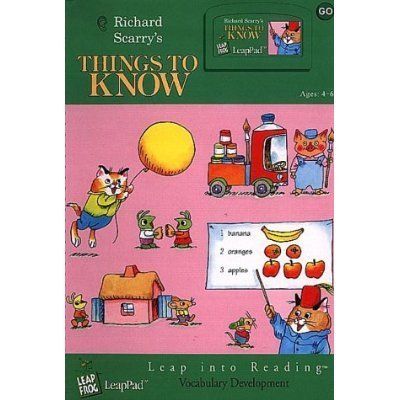 LeapPad: LeapStart Vocabulary - "Richard Scarry's Things to Know" Interactive Book and Cartridge