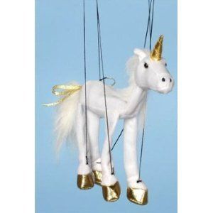 Magical Horse (White Unicorn) Small Marionette