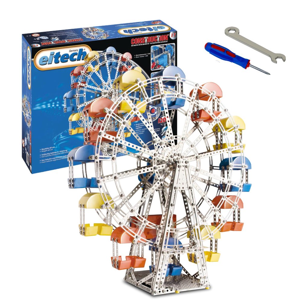 Eitech Classic Ferris Wheel Construction Set, Intro to Engineering and STEM Learning, Steel, 24 GHZ