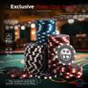 Versa Games Pro Poker Chips, Poker Set - 13.5g 500 Piece Casino Clay Poker Chips with Denomination Numbers for Texas Holdem - New Upgraded Poker Chip Case view 4