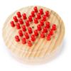 Bigjigs Toys Mini Solitaire Game - 32 Piece Solitaire Board Game with Wooden Pegs view 1