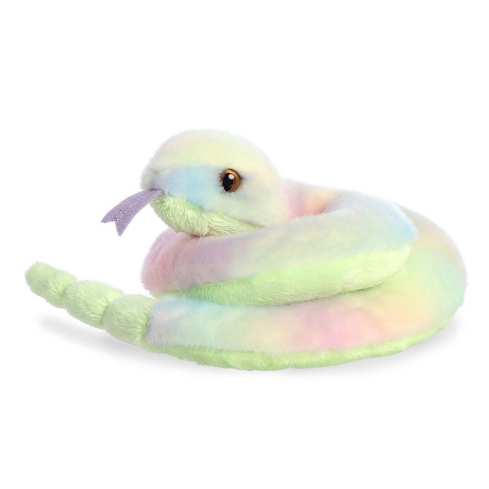 Aurora Adorable Mini Flopsie Lula Snake Stuffed Animal - Mini Companions Ready for Playful Adventures - for Kids All Ages, Toddlers, Adults, and Families - Multicolor 5.5 Inches
