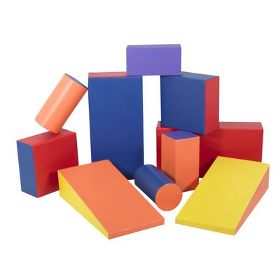 Children's Factory Soft Shapes Set, Primary, CF362-545, Large Foam Blocks, Toddler Playroom, Preschool or Daycare Indoor Playground Building Activity