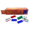 Bene Casa 55-Piece, Handcrafted Professional Double-Nine Domino Set in Wooden Storage Box view 1