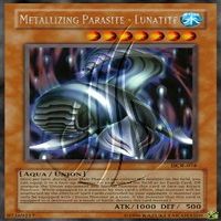 2003 Dark Crisis Unlimited # DCR-74 Metallizing Parasite - Lunatite(R) / Single YuGiOh! Card in Protective Sleeve