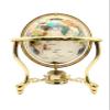 14" Mother of Pearl GEMSTONE GLOBE with GOLD Stand view 3
