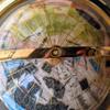 14" Mother of Pearl GEMSTONE GLOBE with GOLD Stand view 4