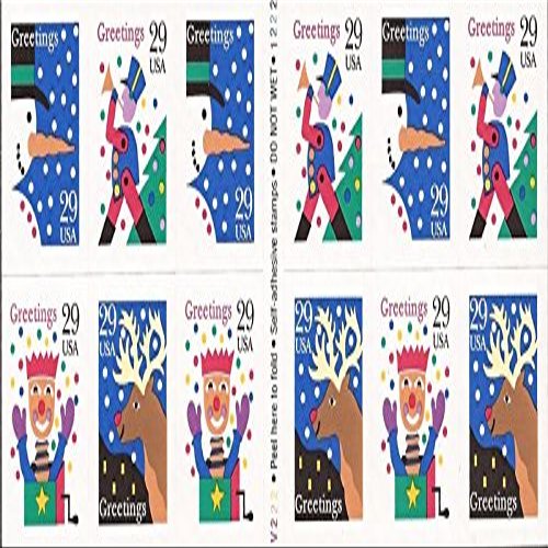 1993 CHRISTMAS CONTEMPORARY #2802a Booklet of 12 x 29 cents US Postage Stamps