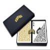 Copag 1546 Design 100% Plastic Playing Cards, Poker Size (Standard) Black/Gold (Regular Index, 1 Set) view 1