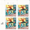 1996 MARATHON ~ RUNNING #3067 Plate Block of 4 x 32 cents US Postage Stamps view 1