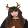 Clear Stone Cosplay Accessory Reindeer Headband Unisex Brown view 4