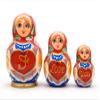 Golden Cockerel I Love You Russian Nesting Doll 3pc./4" view 1