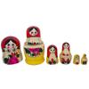 BestPysanky Set of 6 Wooden Dolls Nesting Dolls Semenov Matryoshka 5.75 Inches view 2