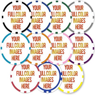 1,000 Custom Poker Chips with Your Image, Logo, or Design