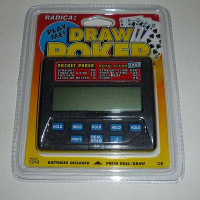Radica Pocket Poker: Royal Flush 3000 - Handheld Electronic Poker Game - Black