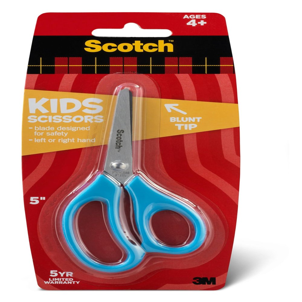Scotch 5" Blunt Kid Scissors, Ideal for School and At-Home Crafting Projects (1441B) (Color may vary)