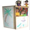 Beka Club House Puppet Theater, Whiteboard Surfaces with Puppet Rack view 2