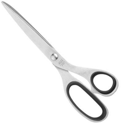 ALLEX Japanese Office Scissors 7.8" - Extra Large All-Purpose Scissors for Desk, Home, and School Use, All-Metal Japanese Stainless Steel Design - Black - Made in Japan