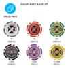 Brybelly Poker Chips 1000 Chips Set with Acrylic Case - Heavyweight 14g Poker Chips Set with 10 Removable Trays and 11" x 12" x 15" Portable Case - 8 Stripe Textured Inlay Casino Chips view 3