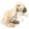 Folkmanis Floppy Bunny Rabbit Hand Puppet, Tan, White, 1 EA view 1
