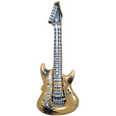 Inflatable Gold Hero Costume Party Decoration Guitar