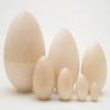 Made in Russia Blank Nesting Egg 7pc/6" Unpainted Ready to Paint Matryoshka DIY Wooden Egg Set 100% Guaranteed! view 1